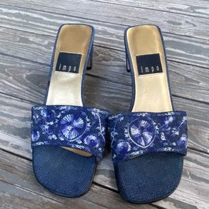 Impo slip-on blue heels size 7